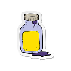 sticker of a cartoon cough medicine