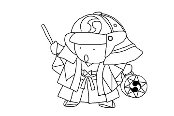 忠臣蔵かわいい塗り絵