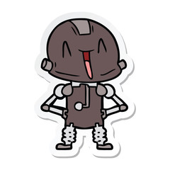 sticker of a cartoon robot
