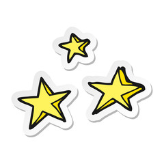 sticker of a cartoon decorative stars doodle