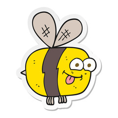 sticker of a cartoon bee