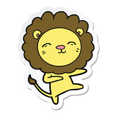 sticker of a cartoon lion