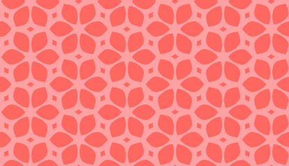 Pastel coral abstract flower vector seamless pattern - 255144572