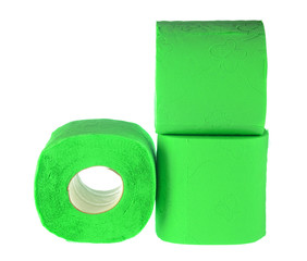 toilet paper isolated on white background