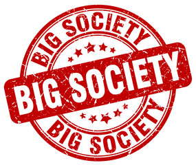 big society red grunge stamp