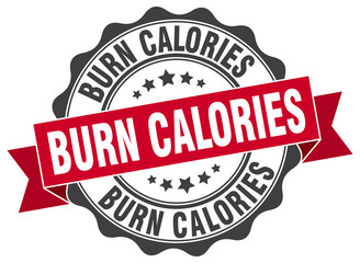 burn calories stamp. sign. seal