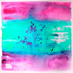 watercolor background pink blue