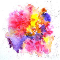 watercolor background pink yellow
