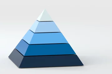 Foto op Canvas 3d model pyramid, 3d rendering © Vink Fan