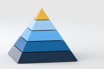 3d model pyramid, 3d rendering - obrazy, fototapety, plakaty
