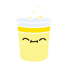 quirky hand drawn cartoon cup of lemonade