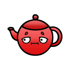gradient shaded cartoon teapot