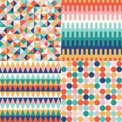 seamless multicolored abstract modern stylish geometric pattern - 255147386