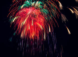 A fireworks in the summer night