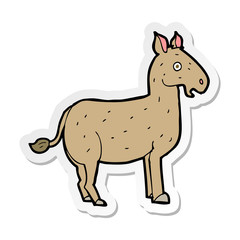 sticker of a cartoon mule