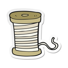 sticker of a cartoon yarn