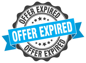 offer expired stamp. sign. seal