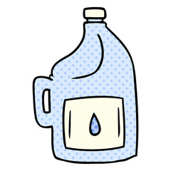 cartoon doodle of a large drinking bottle