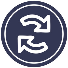 recycling arrow circular icon