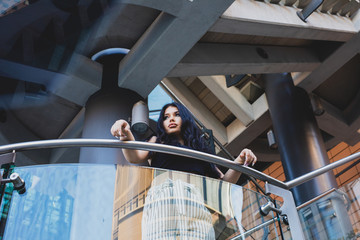 portrait of young woman with bad habits 