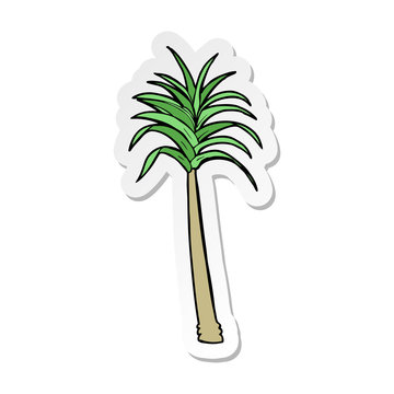 sticker of a cartoon palm tree