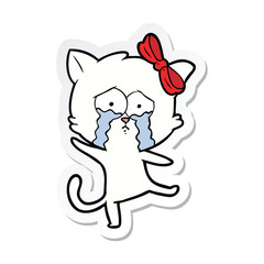 sticker of a cartoon cat