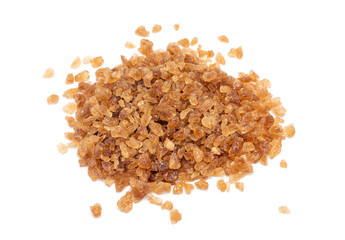 A heap of rock sugar on white background