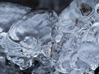 ice, icicles in water