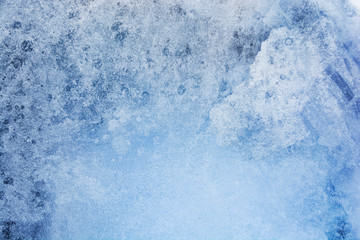 The texture of the ice. The frozen water.Winter background  