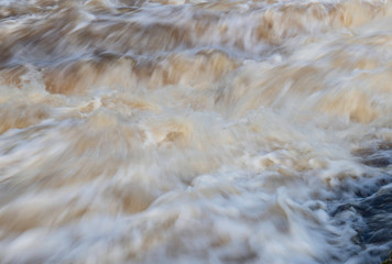 Flowing water.