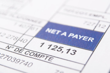 Obraz premium closeup of pay sheet document with amount of salary in euro money