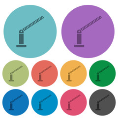 Fototapeta premium Opened barrier color darker flat icons