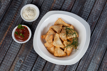 Chebureks. Traditional meat dish of the peoples of Central and Central Asia, rice, meat and onions, suitable for the Nauryz or Navruz holidays, as well as during the Holy month of Ramadan and the holi