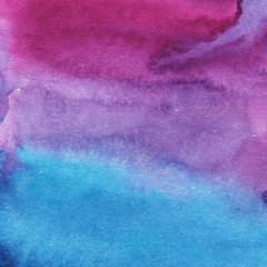 abstraction watercolor background purple and blue color with divorce gradient. hand drawn