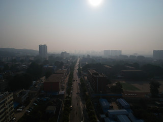 ドローンで空撮した中国の町並み