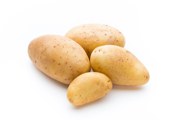 New potato isolated on the white background.