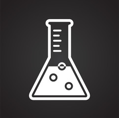 Chemistry glassware icon on background for graphic and web design. Simple vector sign. Internet concept symbol for website button or mobile app.