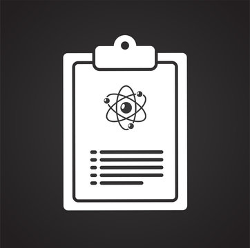 Chemistry icon on background for graphic and web design. Simple vector sign. Internet concept symbol for website button or mobile app.
