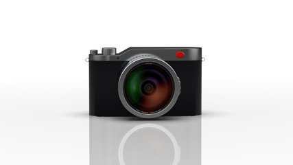 3d rendering of fashion camera isolated with nice background
