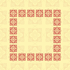 Art deco geometric vintage border frame and pattern. It can be used for invitation, congratulation, retro ornamental design