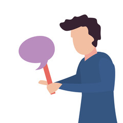 man with speech bubble
