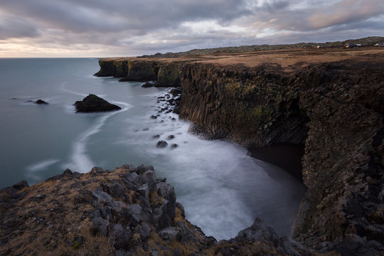 Arnastapi cliff, western Iceland, Europe