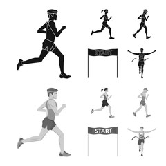 Vector illustration of sport  and winner icon. Set of sport  and fitness  stock vector illustration.