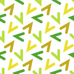 Bright seamless pattern with acute triangular geometric elements.