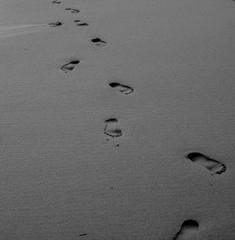 footprints in the sand