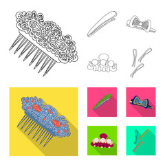 Vector design of beauty and fashion icon. Collection of beauty and female vector icon for stock.
