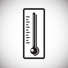 Chemistry thermometer icon on background for graphic and web design. Simple vector sign. Internet concept symbol for website button or mobile app.