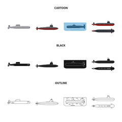 Vector design of war  and ship symbol. Set of war  and fleet vector icon for stock.