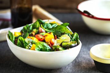 Mango with Bacon and Spinach Salad
