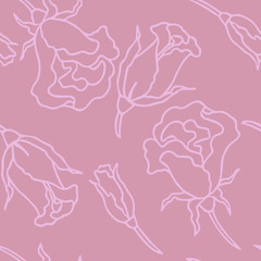 Rosarium Pattern.Flowers. Vector seamless pattern.Seamless pattern can be used for wallpaper, pattern fills, web page background,surface textures.